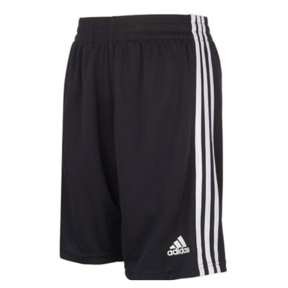 Adidas Toddler Boys 3T Mid Rise Classic 3 stripe Adjustable Waist Pull on Shorts